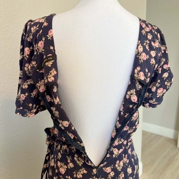 Floral Print Womens Wrap Dress Size Small - Picture 7 of 8